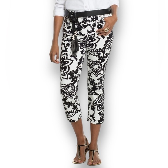 Chico’s Size 0.5 Black/White Cropped Pants - Picture 5 of 8